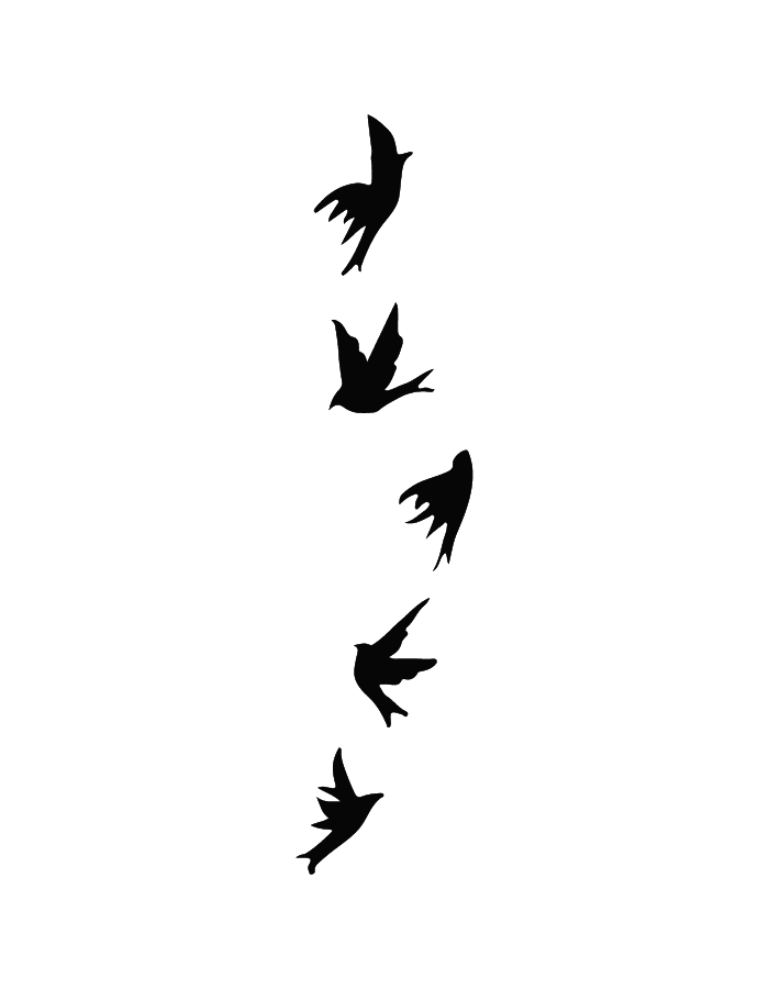 Birds semi-permanent tattoo – waterproof flying bird minimalist tattoo by Inkmafia