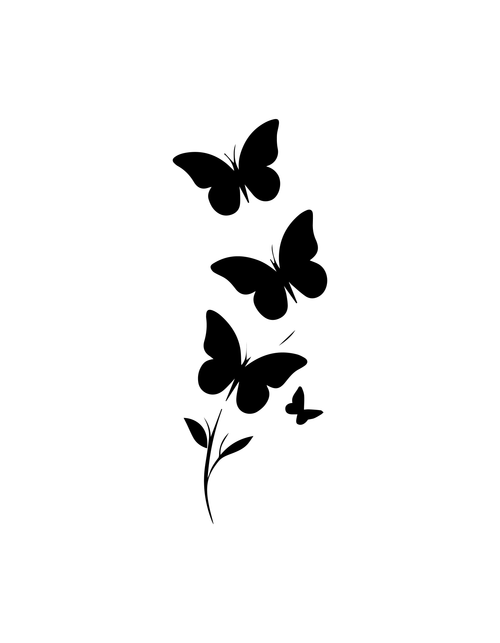 Bloom and Rise Butterfly semi-permanent tattoo – floral waterproof temporary tattoo by Inkmafia