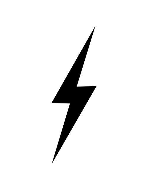 Bolt semi-permanent tattoo – minimalist lightning waterproof temporary tattoo by Inkmafia