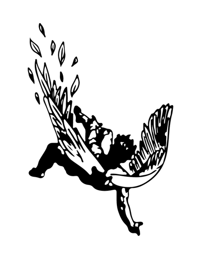 Falling Angel semi-permanent tattoo – waterproof emotional artistic tattoo by Inkmafia