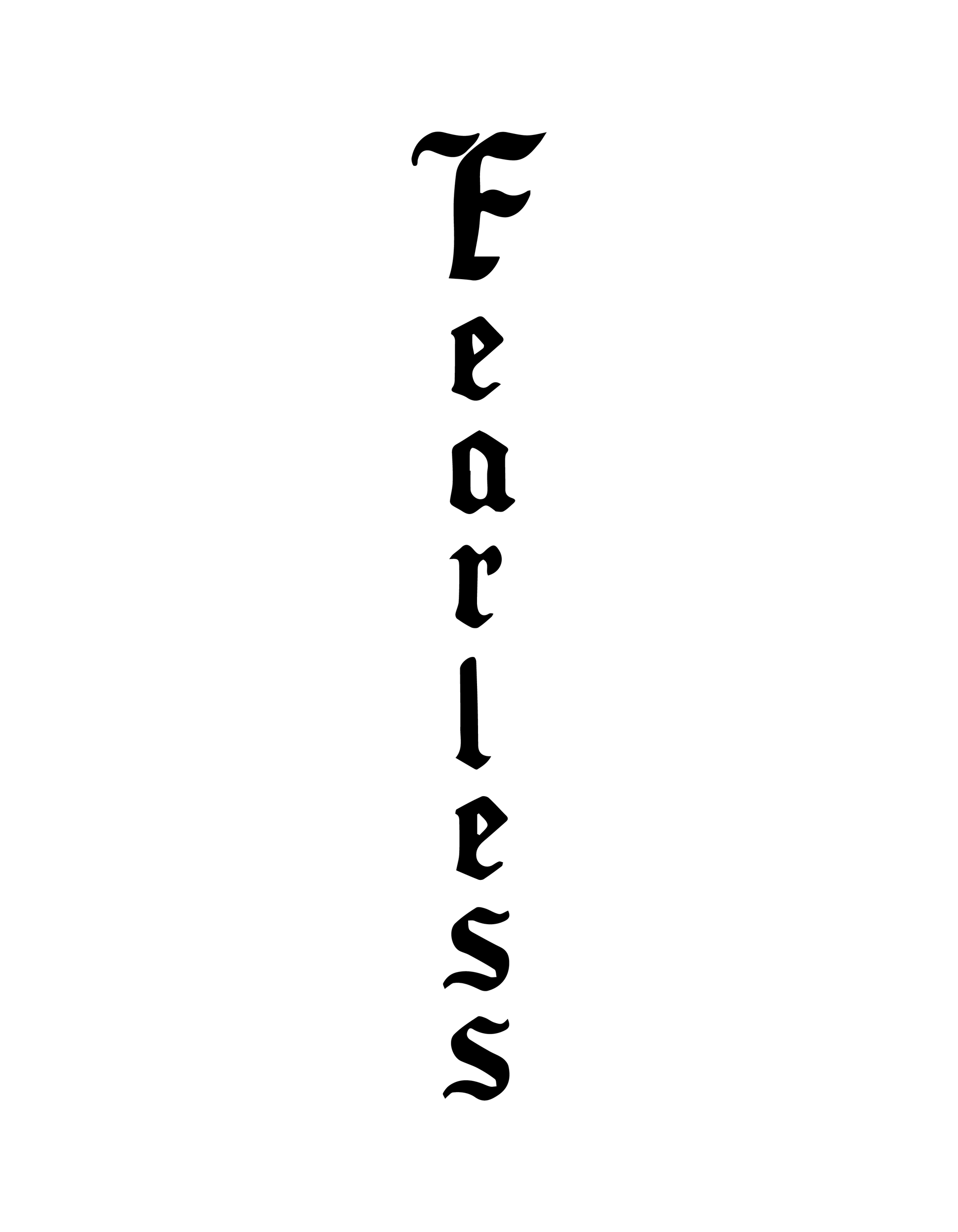 Fearless semi-permanent tattoo – motivational waterproof temporary tattoo by Inkmafia
