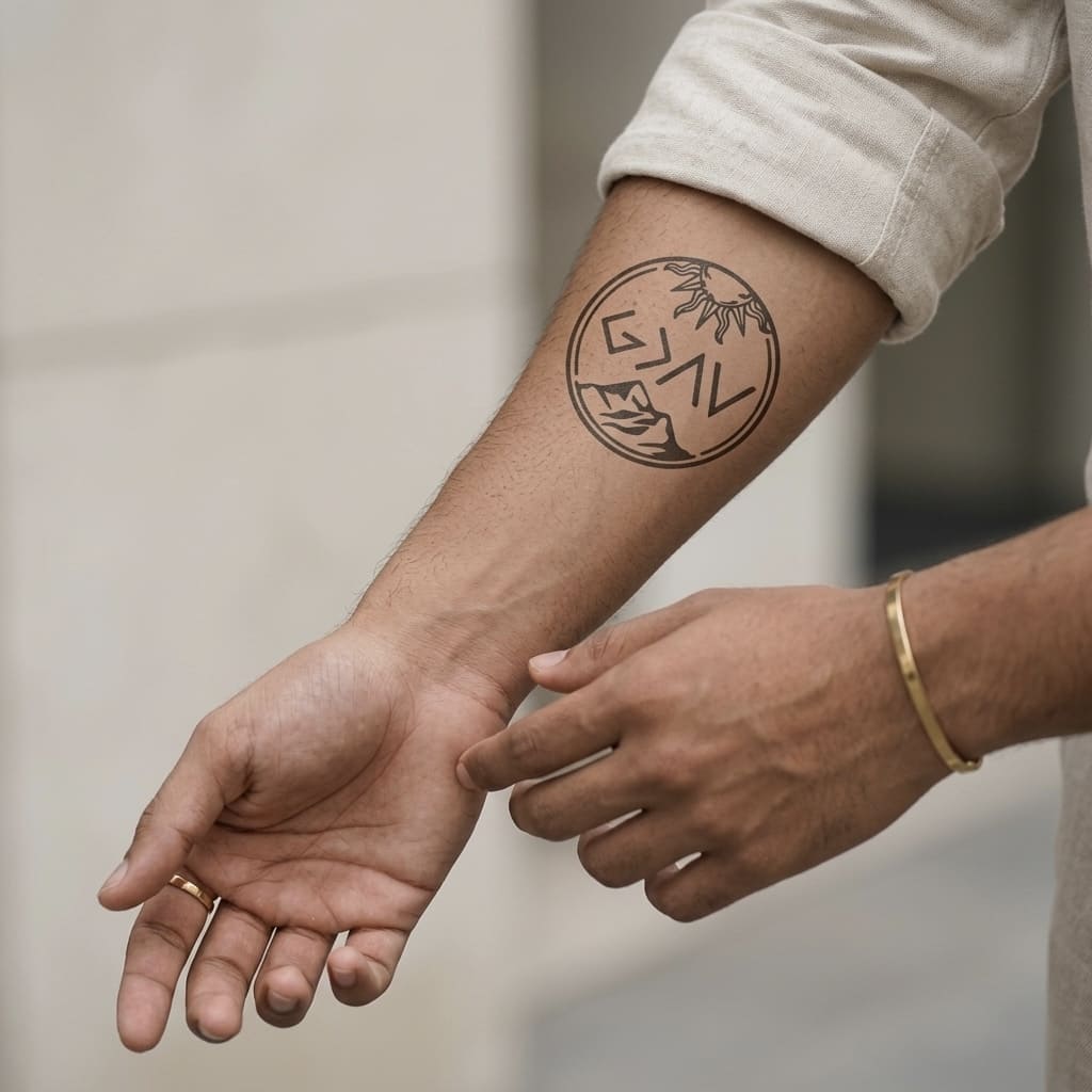 God Is Greater Than Highs And Lows (Sphere) Tattoo - Inkmafia