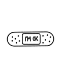 I Am Okay semi-permanent tattoo – waterproof healing motivational tattoo by Inkmafia