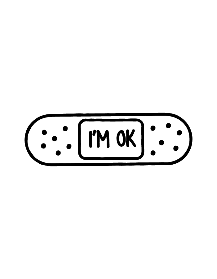 I Am Okay semi-permanent tattoo – waterproof healing motivational tattoo by Inkmafia