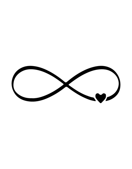 Infinite Love semi-permanent tattoo – waterproof infinity heart tattoo by Inkmafia