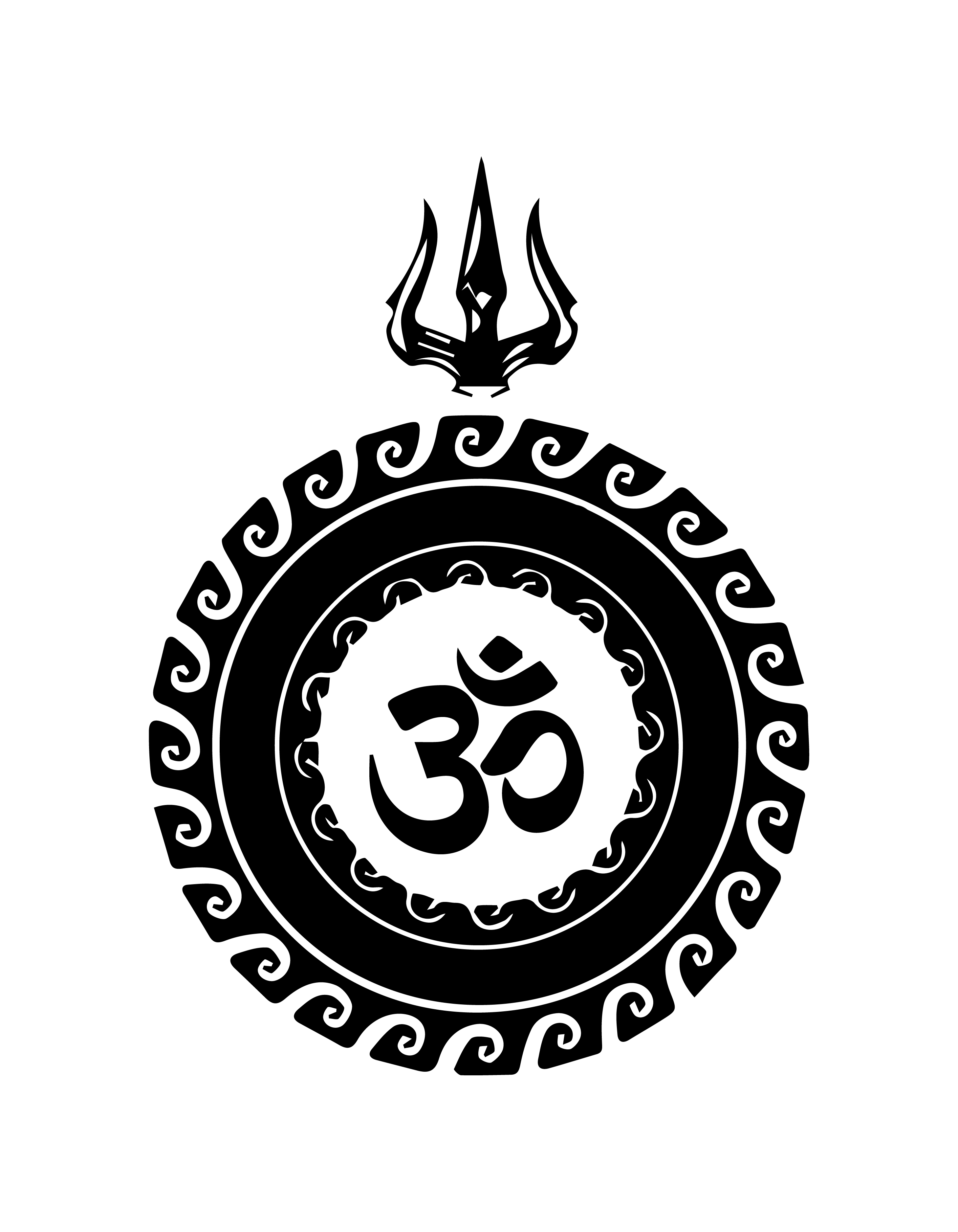 Om Trishul Mandala semi-permanent tattoo – waterproof spiritual tattoo by Inkmafia