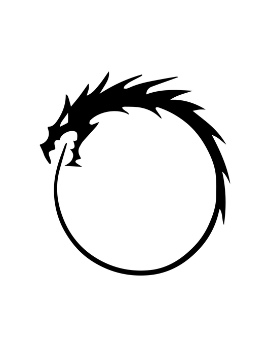 Ouroboros semi-permanent tattoo – symbolic waterproof temporary tattoo by Inkmafia