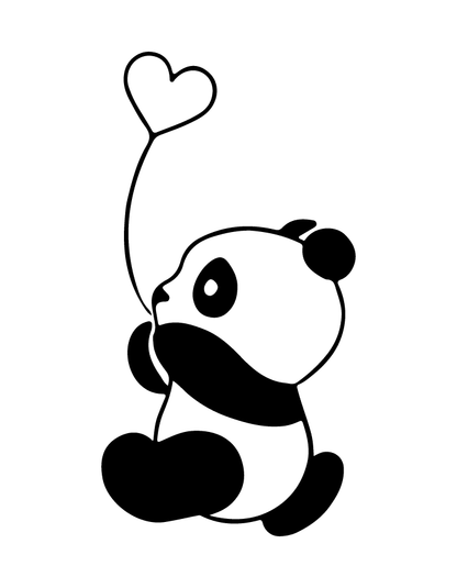 Panda Love semi-permanent tattoo – waterproof cute animal temporary tattoo by Inkmafia