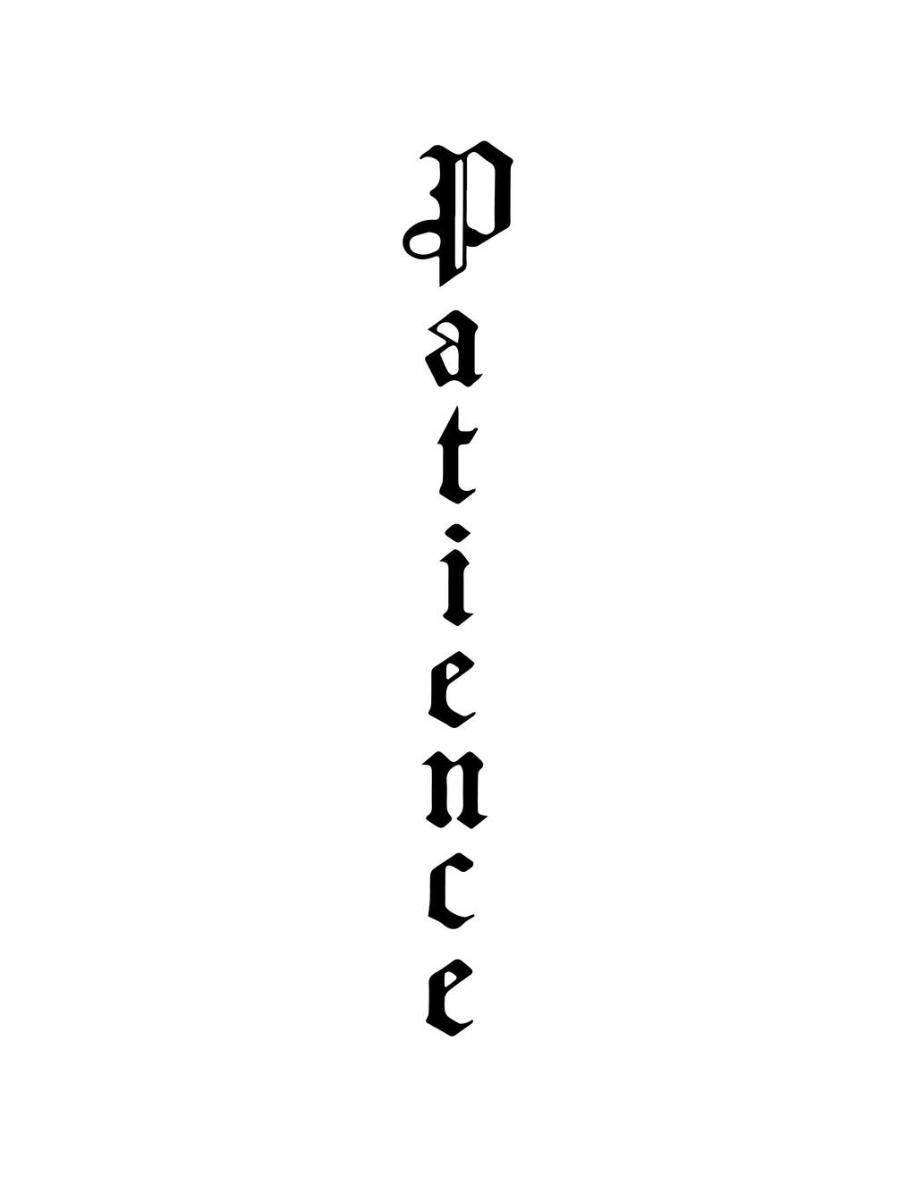 Patience semi-permanent tattoo – calming waterproof temporary tattoo by Inkmafia