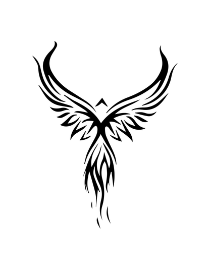 Phoenix Ascend semi-permanent tattoo – waterproof rebirth temporary tattoo by Inkmafia