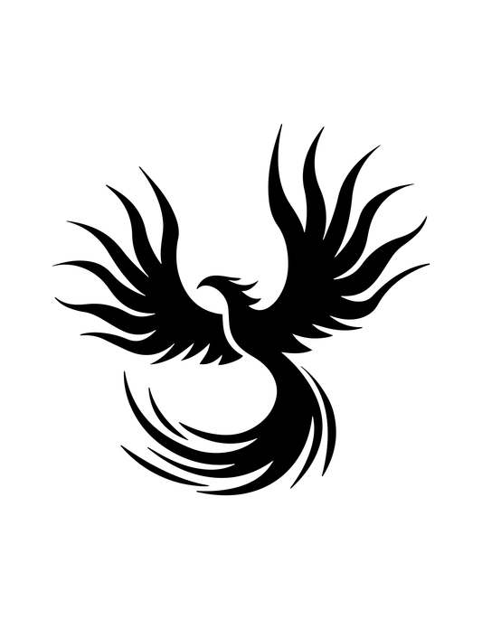 Phoenix Bird semi-permanent tattoo – waterproof rebirth temporary tattoo by Inkmafia