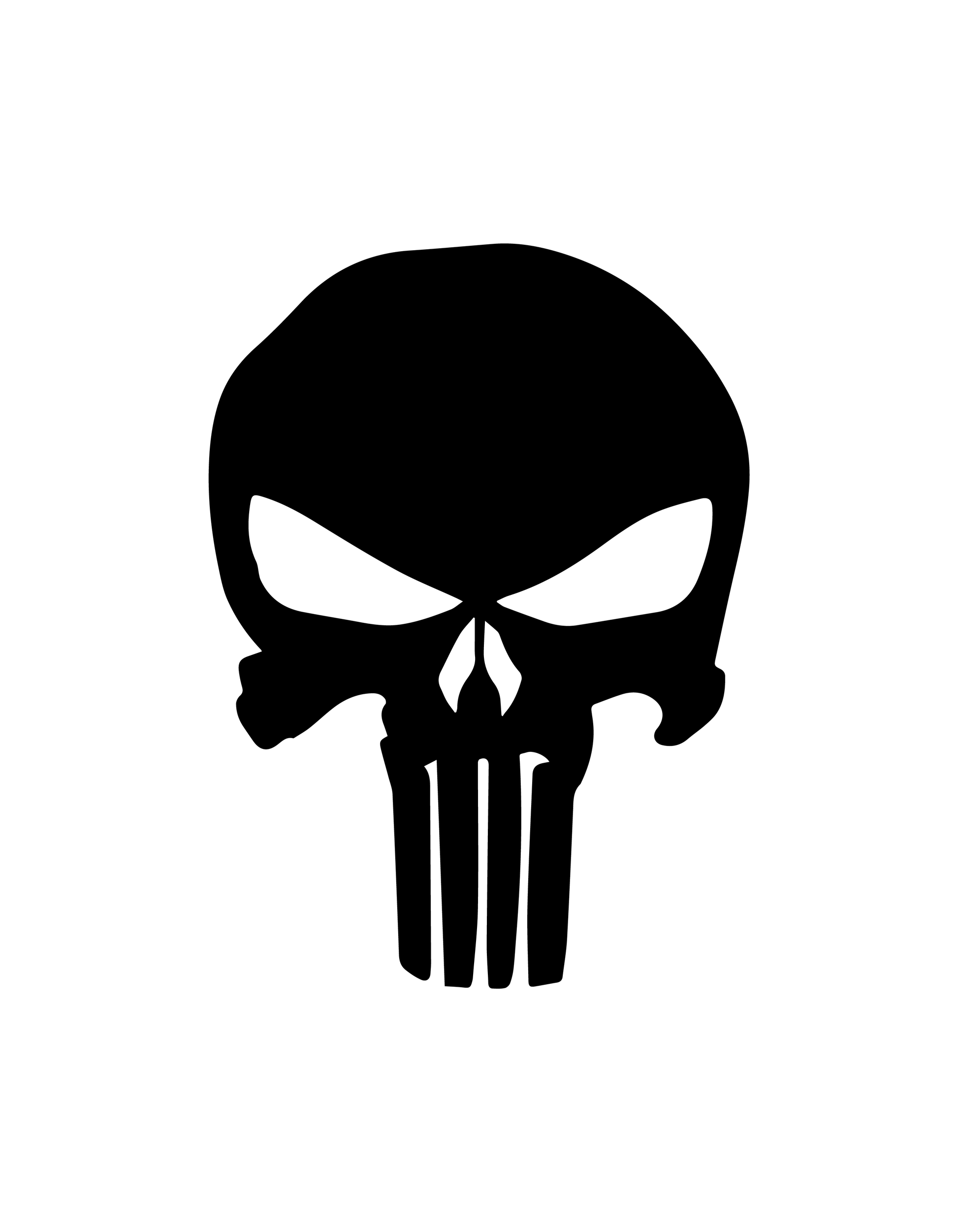 Punisher Skull semi-permanent tattoo – waterproof skull temporary tattoo by Inkmafia