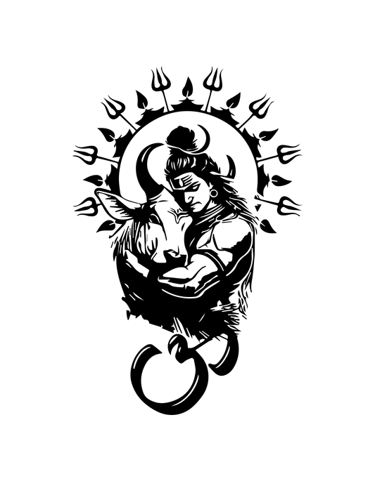 Shiva Nandi semi-permanent tattoo – waterproof divine temporary tattoo by Inkmafia