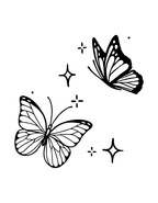Sparkling Butterfly semi-permanent tattoo – waterproof glitter-inspired temporary tattoo by Inkmafia
