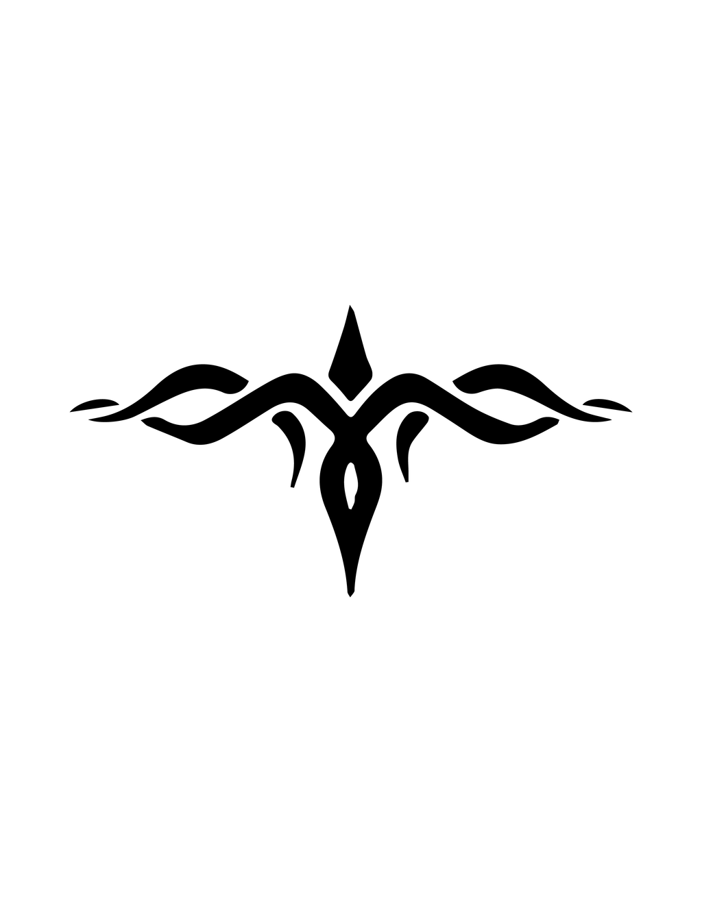 Spine Rhythms semi-permanent tattoo – minimal line waterproof temporary tattoo by Inkmafia