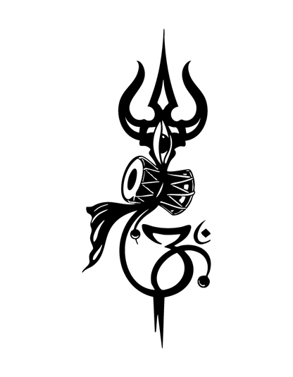Trishul semi-permanent tattoo – waterproof Shiva symbol temporary tattoo by Inkmafia