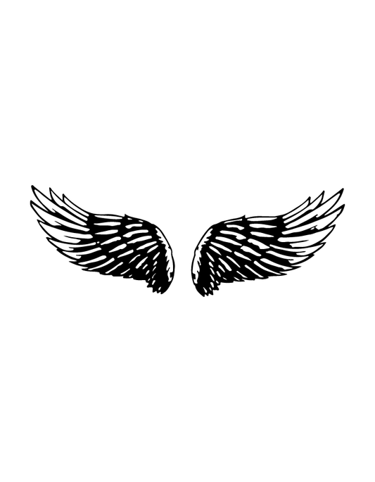 Wings of Time semi-permanent tattoo – waterproof symbolic temporary tattoo by Inkmafia